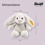 Steiff Hoppie Hase 18 cm hellgrau, Plüschtier Hase mit Schlappohren, Soft Cuddly Friends, flauschiges StofftierKuscheln – Bild 2