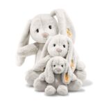 Steiff Hoppie Hase 18 cm hellgrau, Plüschtier Hase mit Schlappohren, Soft Cuddly Friends, flauschiges StofftierKuscheln – Bild 5