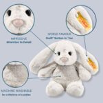 Steiff Hoppie Hase 18 cm hellgrau, Plüschtier Hase mit Schlappohren, Soft Cuddly Friends, flauschiges StofftierKuscheln – Bild 4