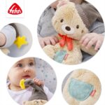 Fehn Kuscheltier Bär Bruno – Weicher Teddybär für Neugeborene als Einschlafhilfe - Stofftier zum Greifen – Bild 4