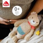 Fehn Kuscheltier Bär Bruno – Weicher Teddybär für Neugeborene als Einschlafhilfe - Stofftier zum Greifen – Bild 5